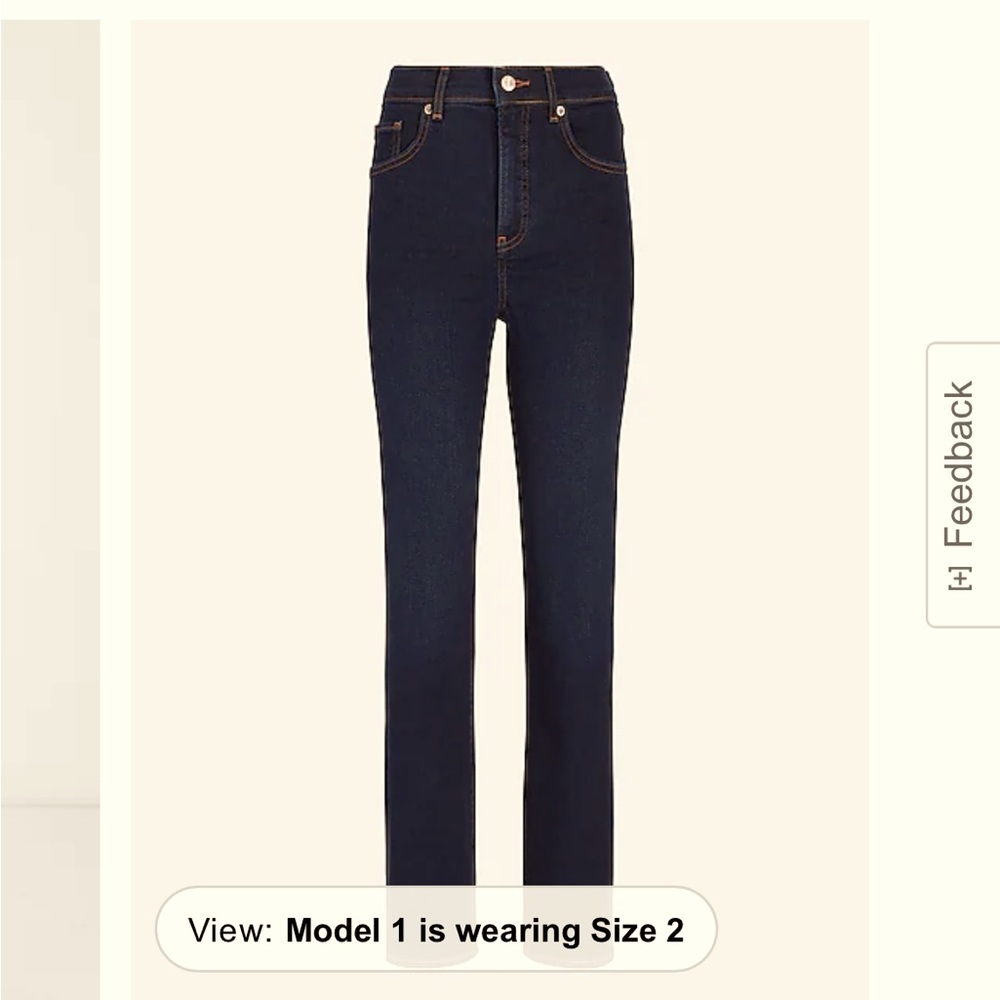 Express High waisted straight dark wash jeans